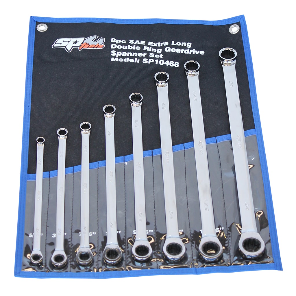 double ring long spanner 7 pcs 8-24mm