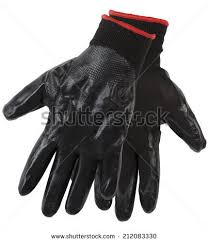 black nitrile glove 10.5"