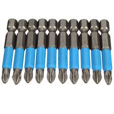 Screw driver bit 100mm blue 10pc