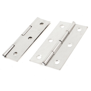 Door Hinge 2.5" 2 pc silver carded