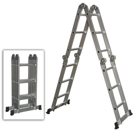 Alum Folding Ladder 4.7m flat