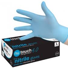 disposable blue nitrile glove S M L XL 100pc 