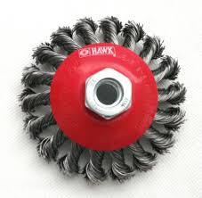 twist knot wire brush 4"