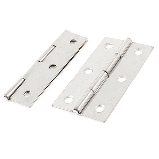 Door Hinge 3" 2 pc silver carded