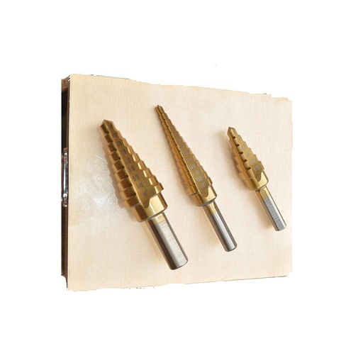 3 pcs step drill set small