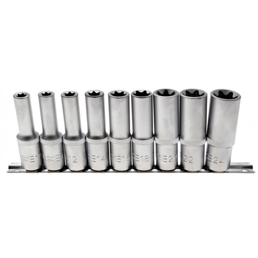 9 pcs Deep Socket  1/2"