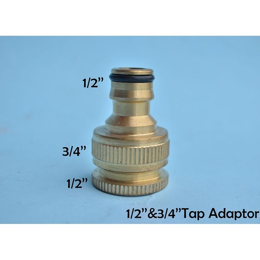 Brass Tap Adaptor 1/2" & 3/4"