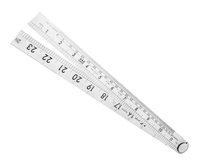 Plastic Folding Ruler, White 1m-6F