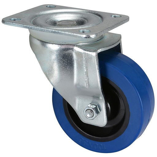 Castor blue swivel only 4" 052100