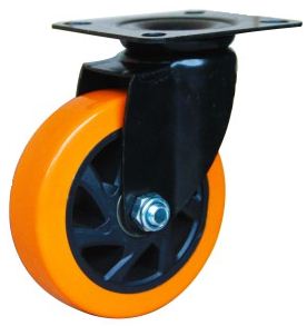 Castor orange swivel 4" 751100