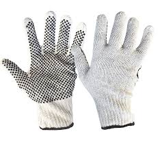 Black dotted Glove cotton doz