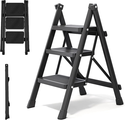 3 step ladder metal