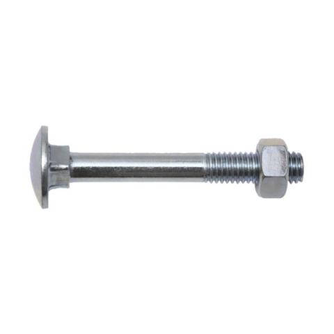 Mushroom bolt & nut 10x130mm KG 