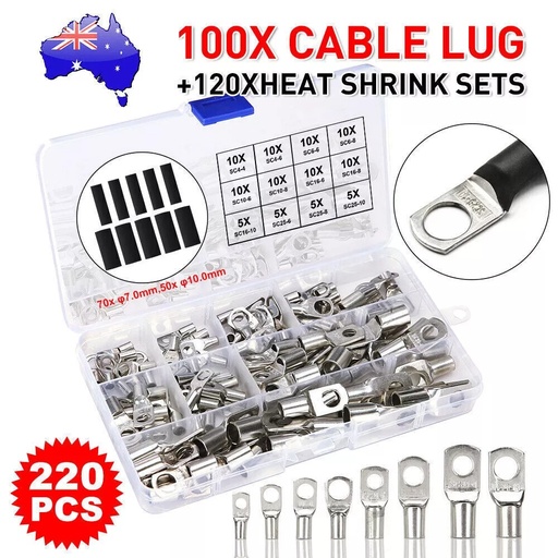 240 pc cable lug terminal heat shrink