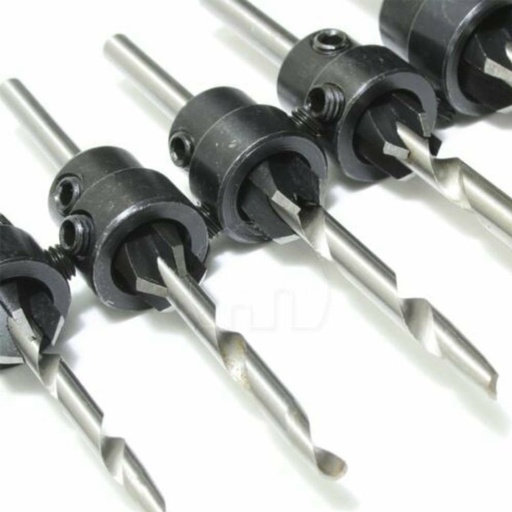 7 pc countersunk drill bit set